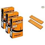 Continental Race 28' 700x20-25c Inner Tubes Pack of 3 with 42mm Presta Valve and Tire Levers