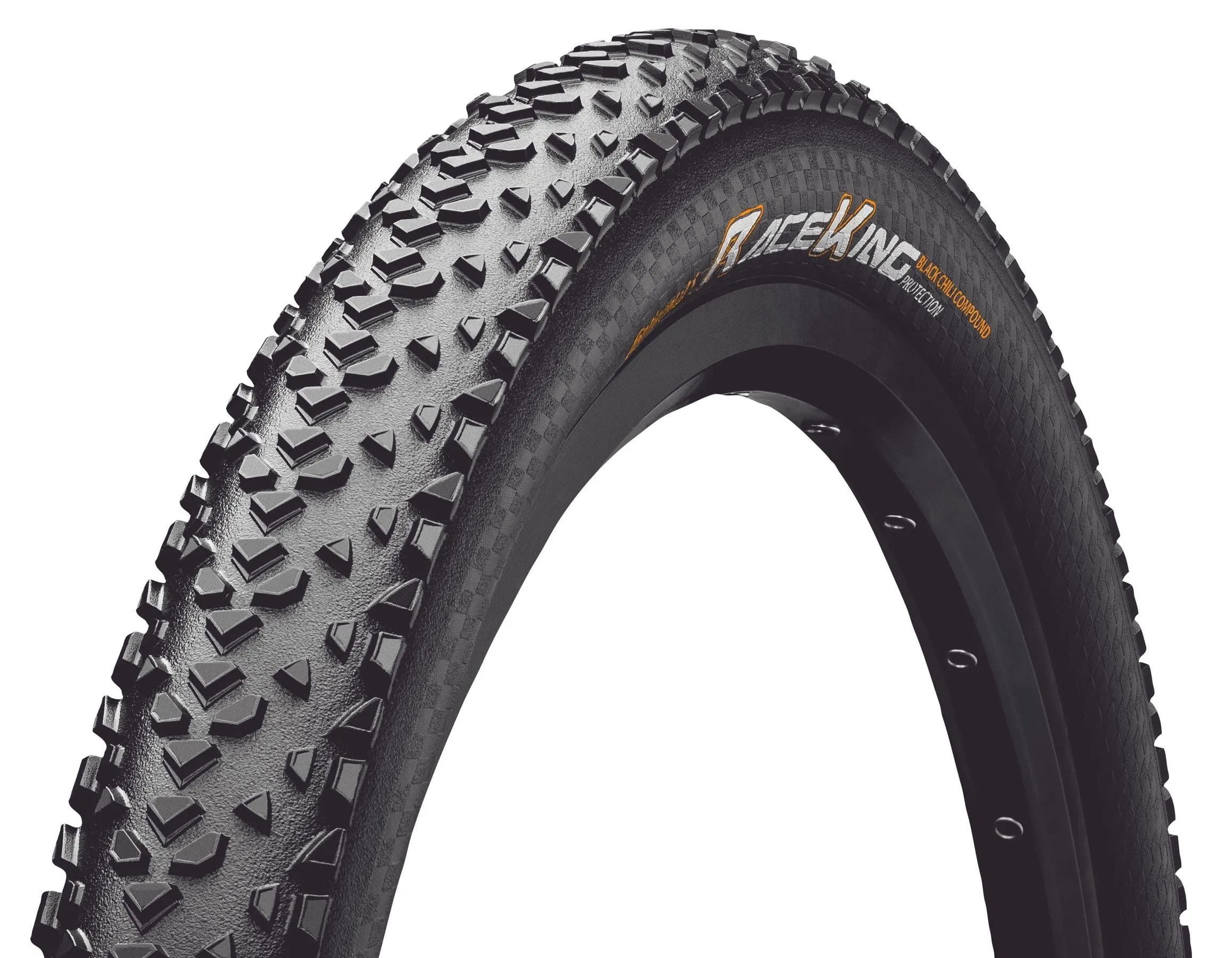 Continental Race King Mountain Bike Tire 26'/27.5'/29' - Tubeless, Black, ProTection, BlackChili