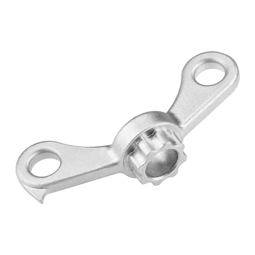 Crank Adjusting Cap Tool for Hollowtech II, Durable Spanner Tool with Built-in Hook, Silver
