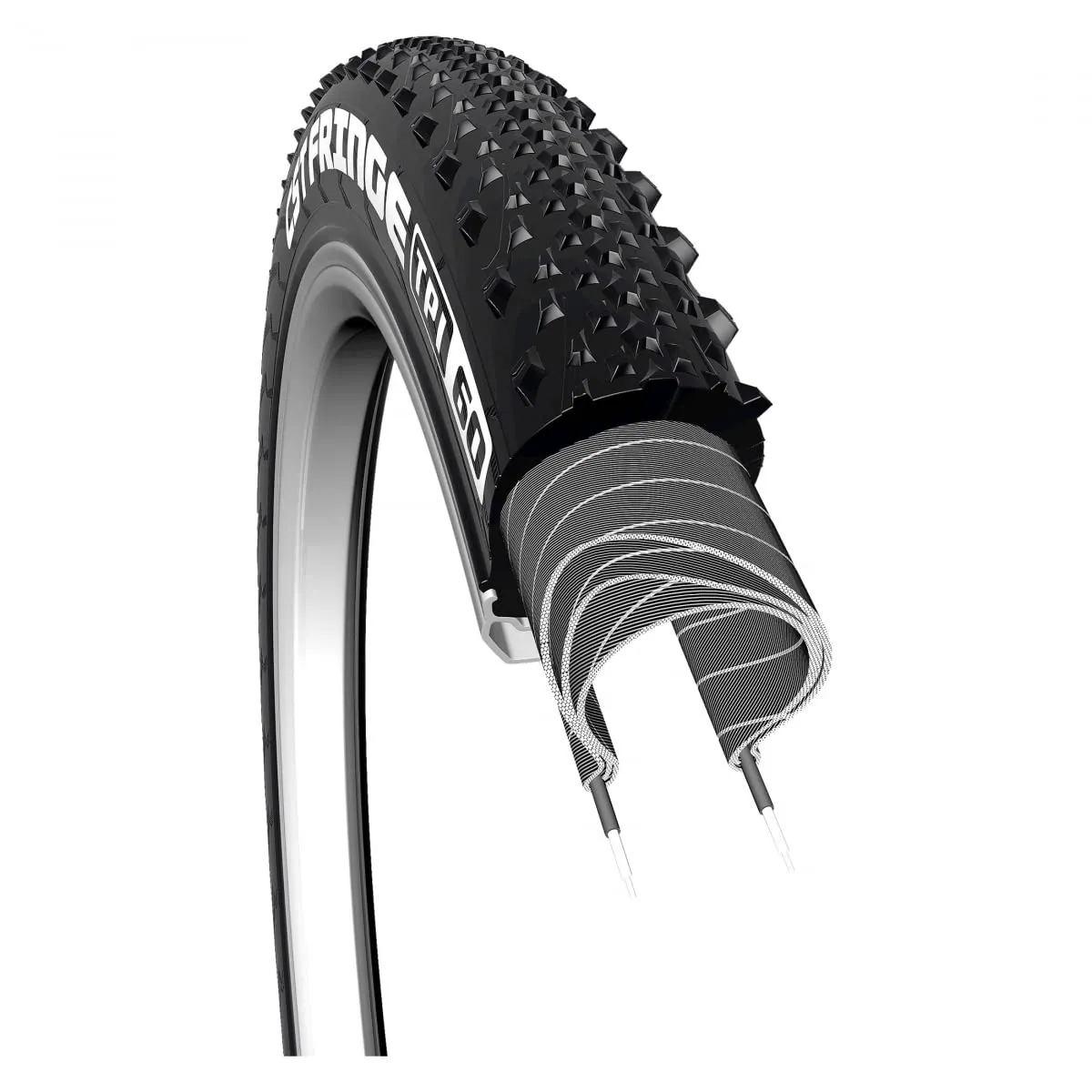 CST Fringe Bicycle Tire 20'x2.80 Wire Clincher Black - Ideal for All Terrain Shredding