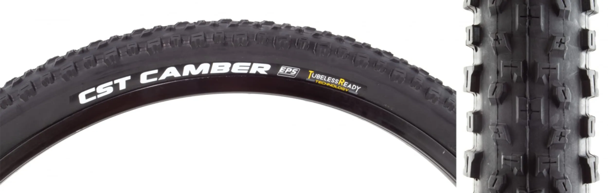 CST Premium Camber Tubeless Tire 26x2.25 Black - Lightweight EPS Puncture Resistant MTB Tire