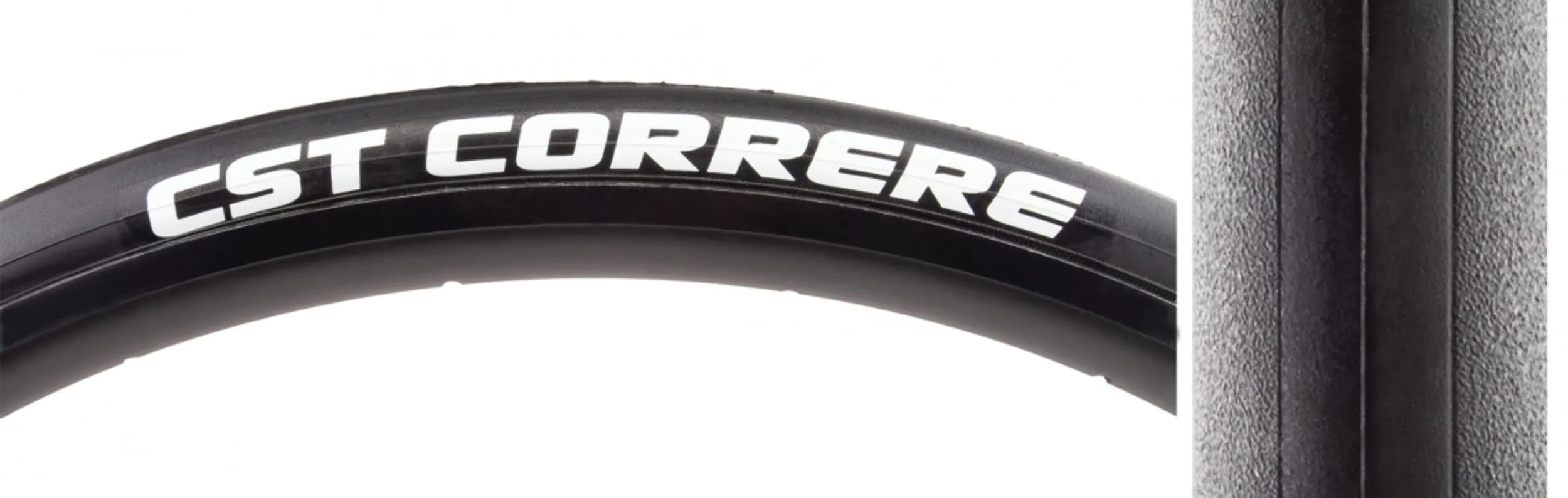 CST Premium Correre 700x25 Black Bicycle Tire - Dual Compound for Low Rolling Resistance
