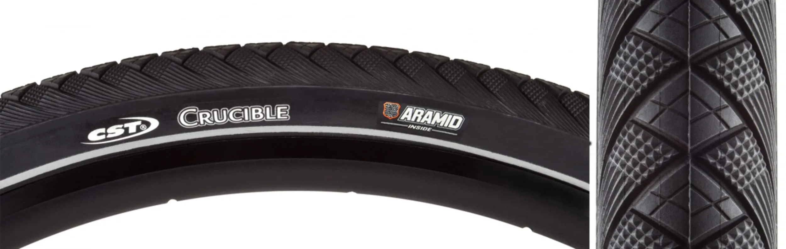 CST Premium Crucible 700 x 38 BSK Tire with Kevlar Puncture Protection and Reflective Sidewall