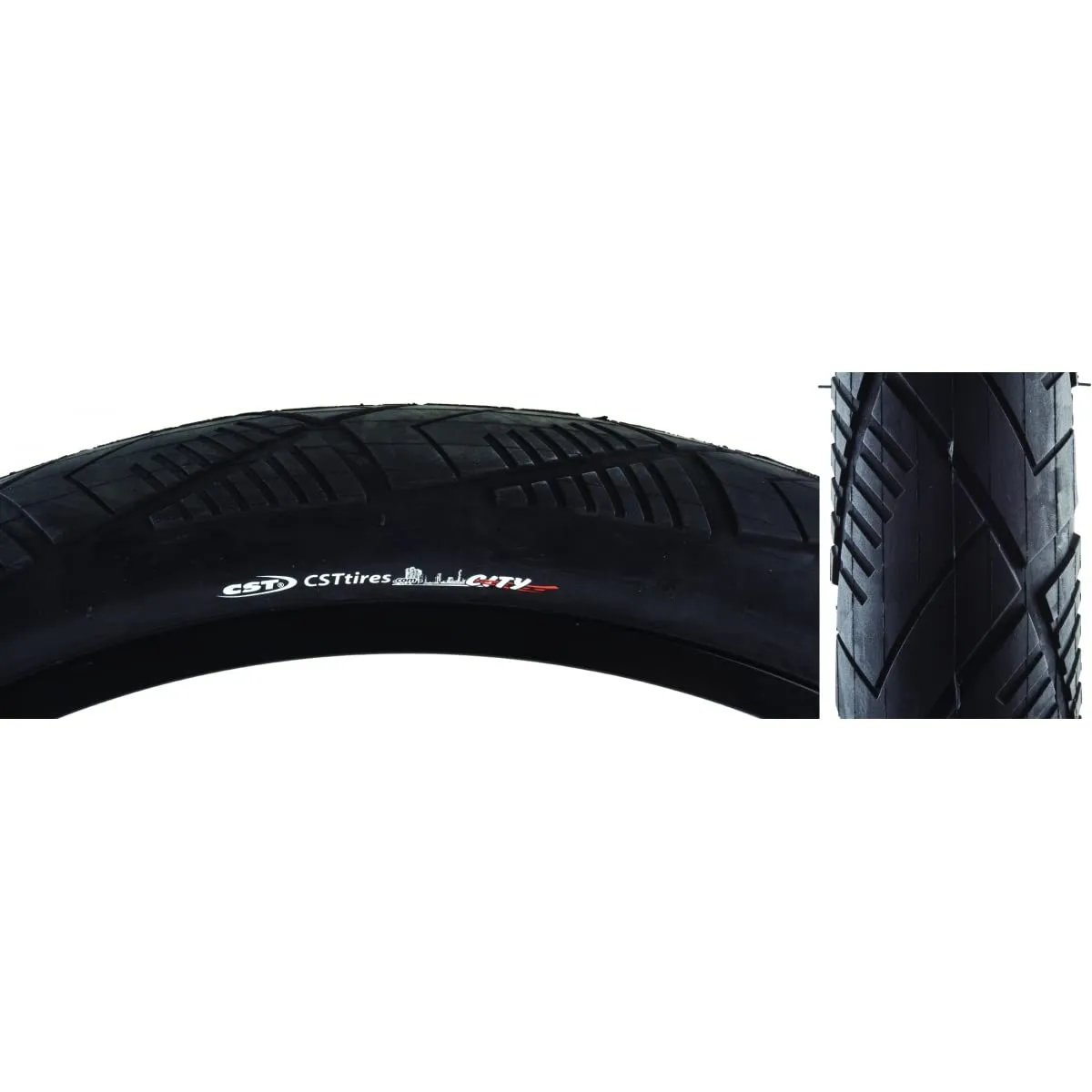 CST Premium Metropolitan Antonov 26 x 2.4 Black Tire with Anti-Puncture Layer & Reflective Sidewall