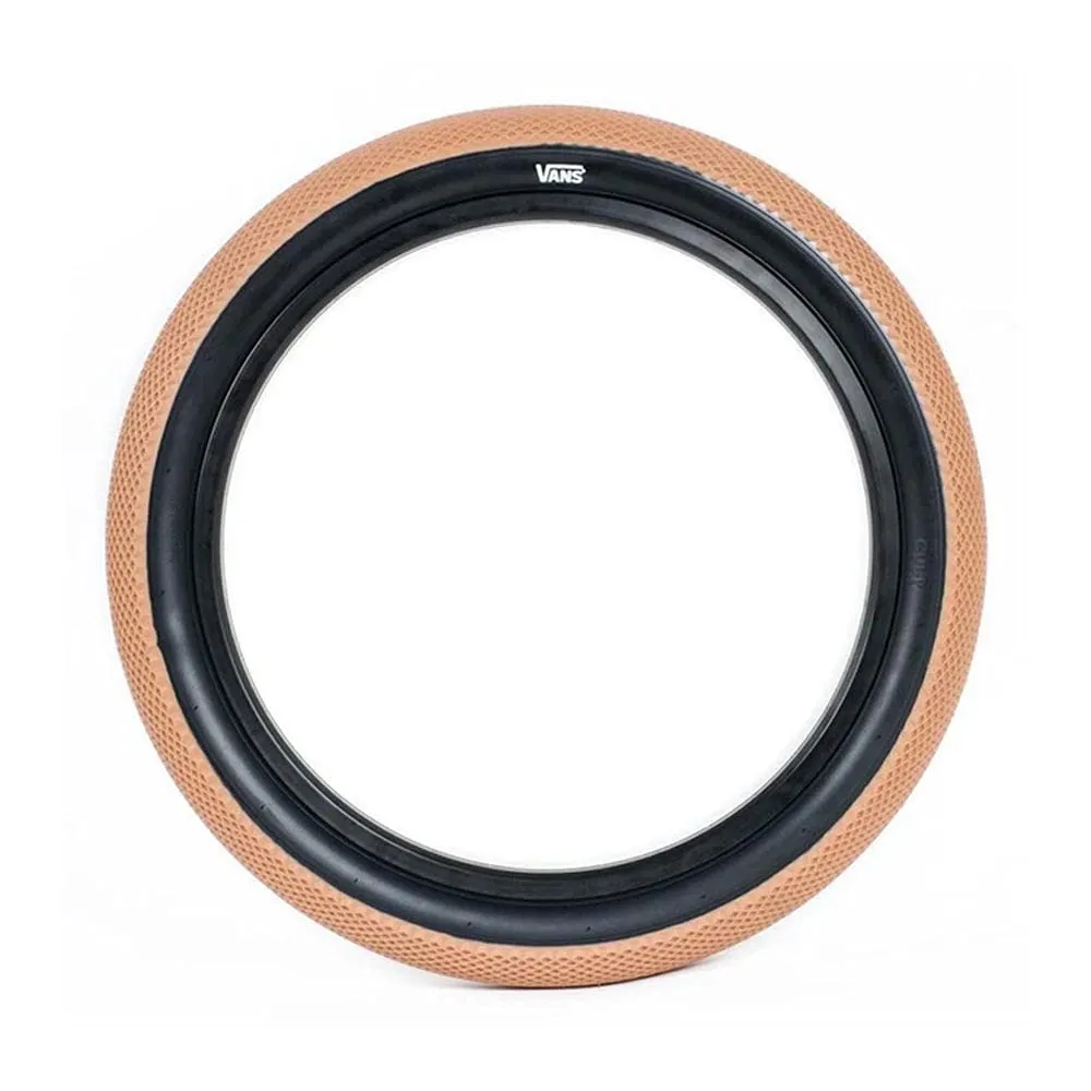Cult X Vans Tire 20 x 2.4 - Clincher, Wire Bead, Gum/Black - High Pressure Sidewalls for BMX