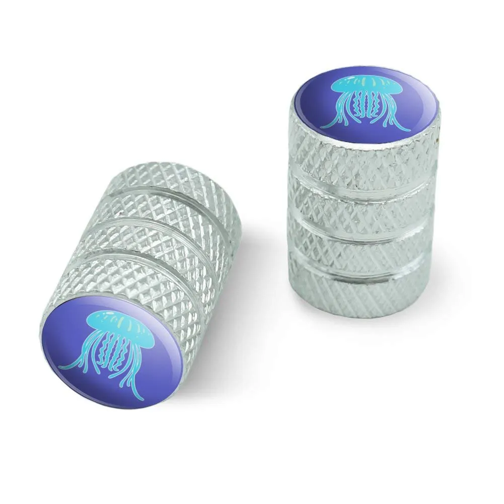 Cute Jellyfish Tentacles Aluminum Valve Stem Caps for Motorcycle & Bicycle - Eye-Catching Bling