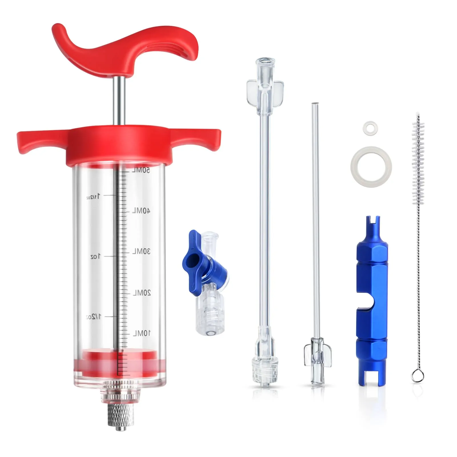 Cycling Tubeless Sealant Injector with Valve Core Removal Tool - 60ML Syringe for Presta & Schrader
