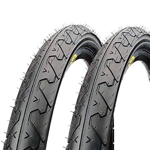 CyclingDeal 26' x 1.95' Mountain Bike Tires - Blackwall, Pack of 2 for Smooth Commuting & Trails