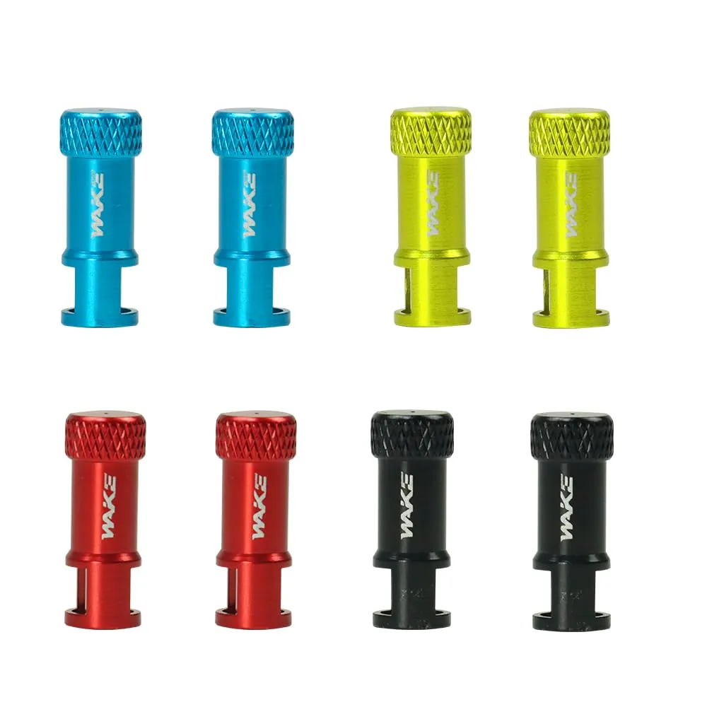 CYSKY 2 in 1 Presta Valve Stem Caps with Core Remover Tool - Black, Red, Blue, Green - 8pcs