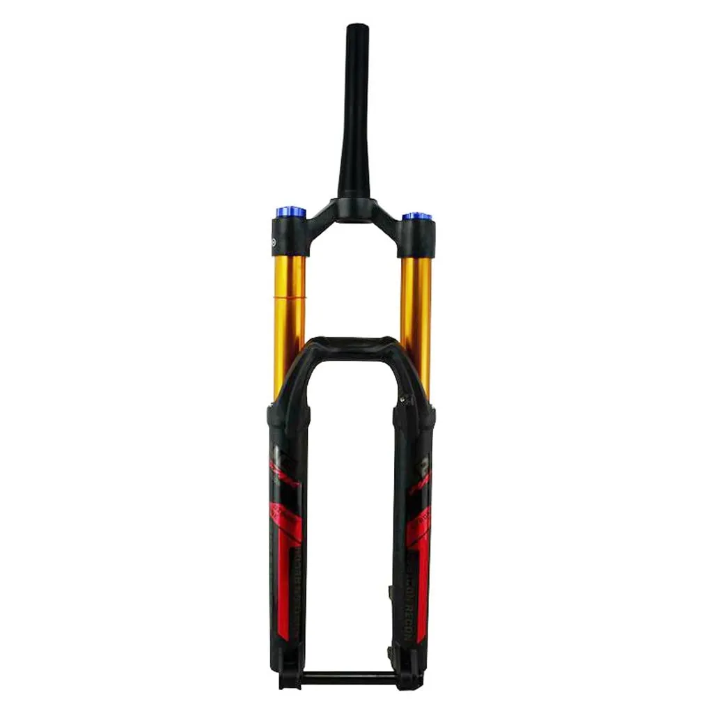 DH Mountain Bike Suspension Fork 165mm Travel Adjustable Air Fork for 26'' 27.5'' 29'' Bikes (Red)