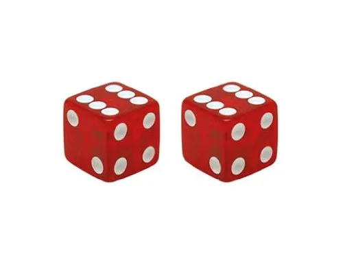 DICE Clear Red Bike Valve Cap for Schrader/Valve - Essential Bicycle Accessory by Lowrider