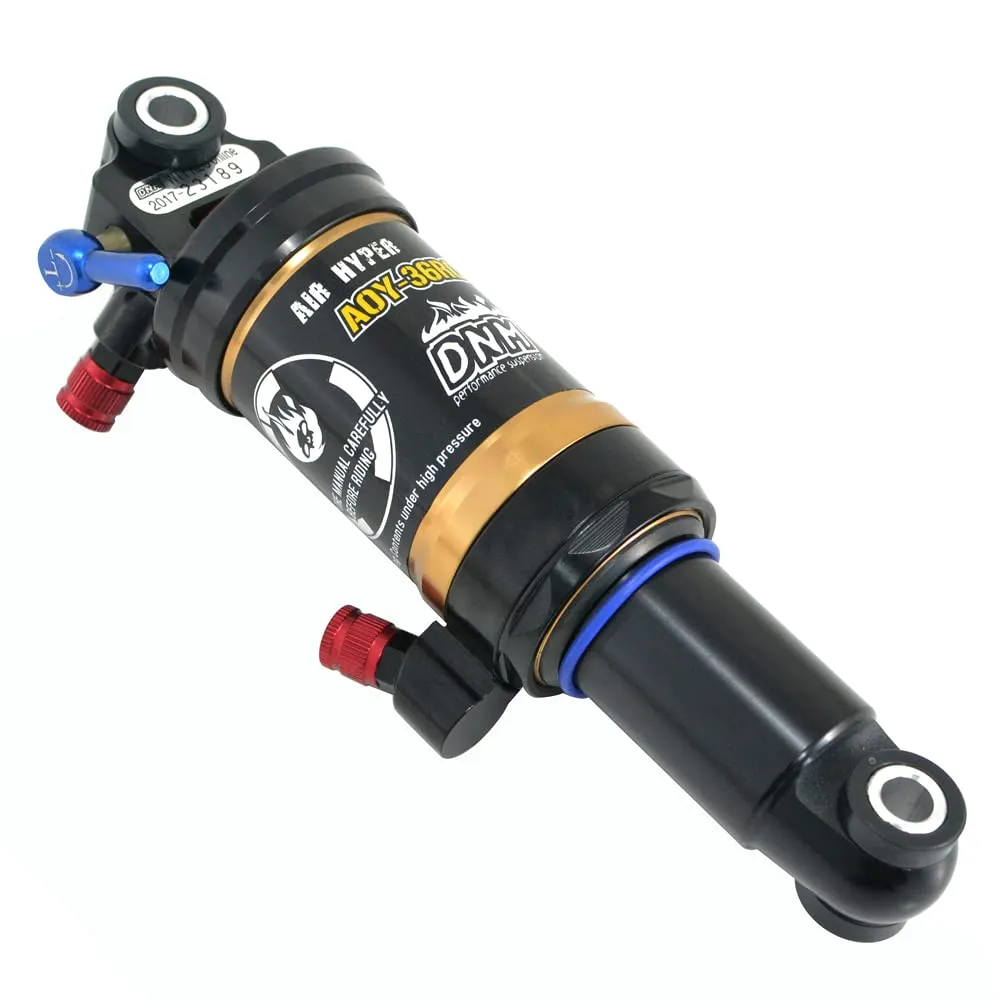 DNM AOY-36RC 165x35mm MTB Air Rear Shock with Lockout, Gold, 8mm Eyelet, 300g Weight