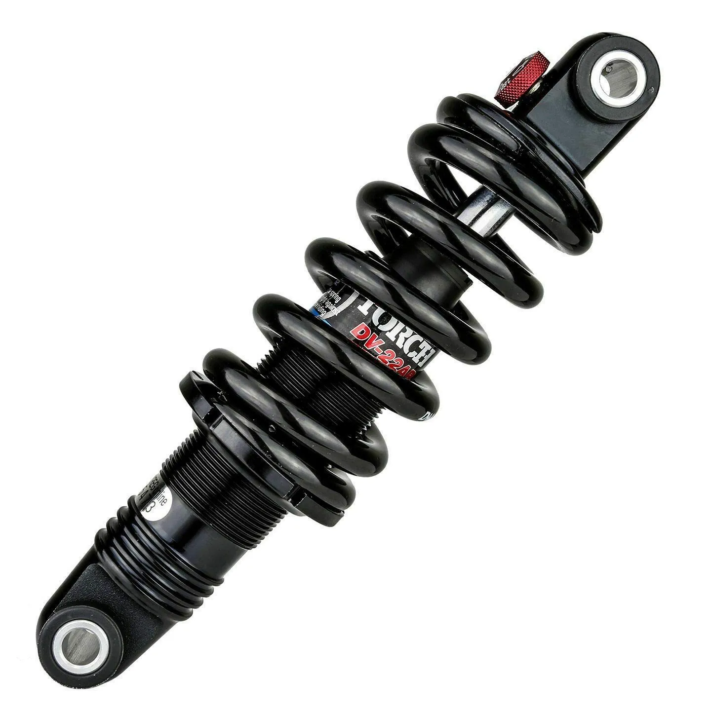 DNM Damping 2 System Mountain Bike Rear Shock 165mm, 750 lbs, Anodized Aluminum Coil Spring