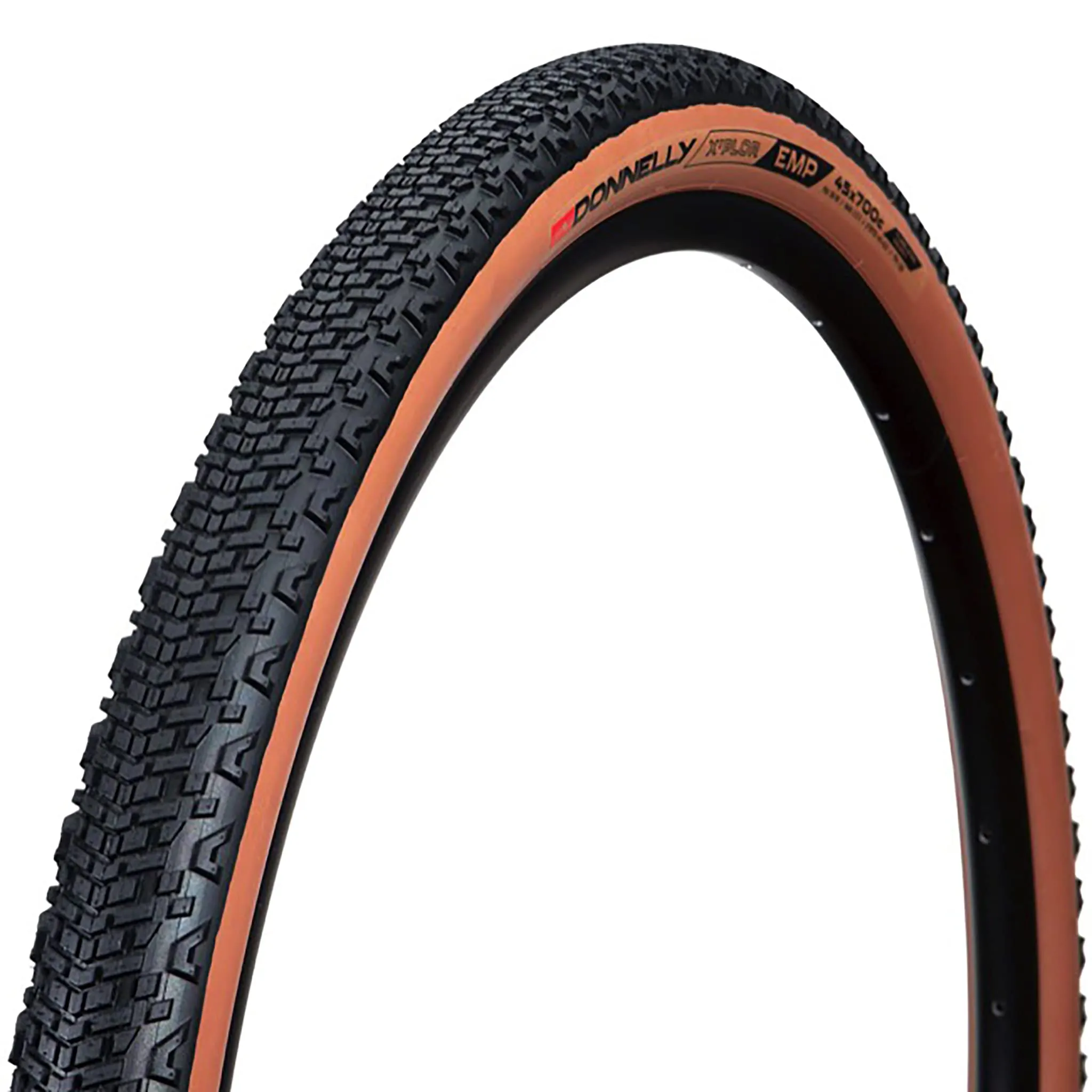 Donnelly EMP 700x45C Folding Tubeless Ready Tire - Aramid 120TPI with Aggressive Tread for Grip