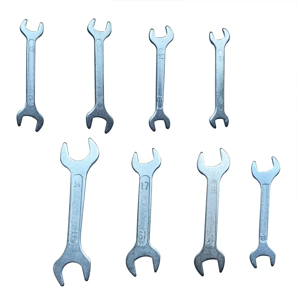 Double Ended Cone Wrench Tool Kit 8mm to 24mm - High Quality Nickel Plated Bicycle Spanner Set
