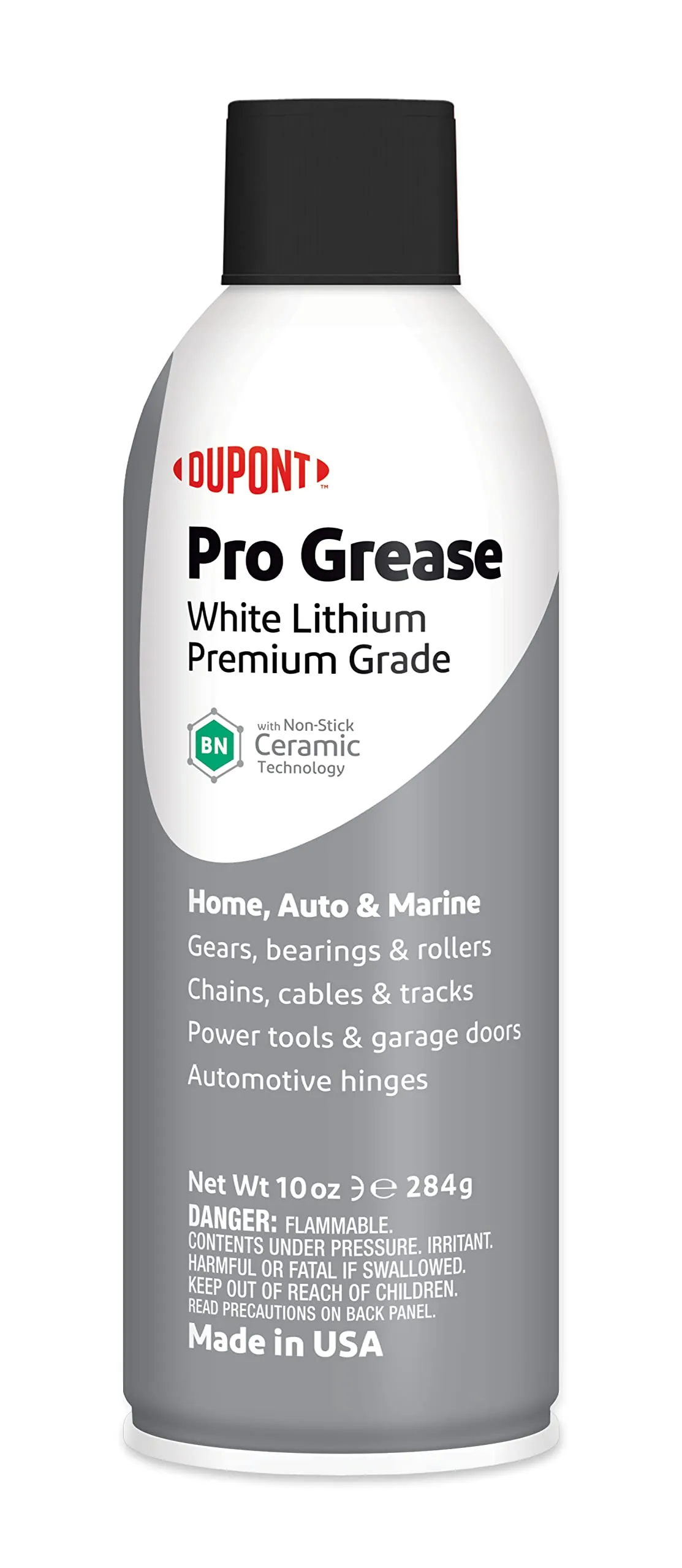 DuPont Teflon White Lithium Grease Spray 10 Oz - Clean, Low-Odor, Extreme Protection for Outdoor Use