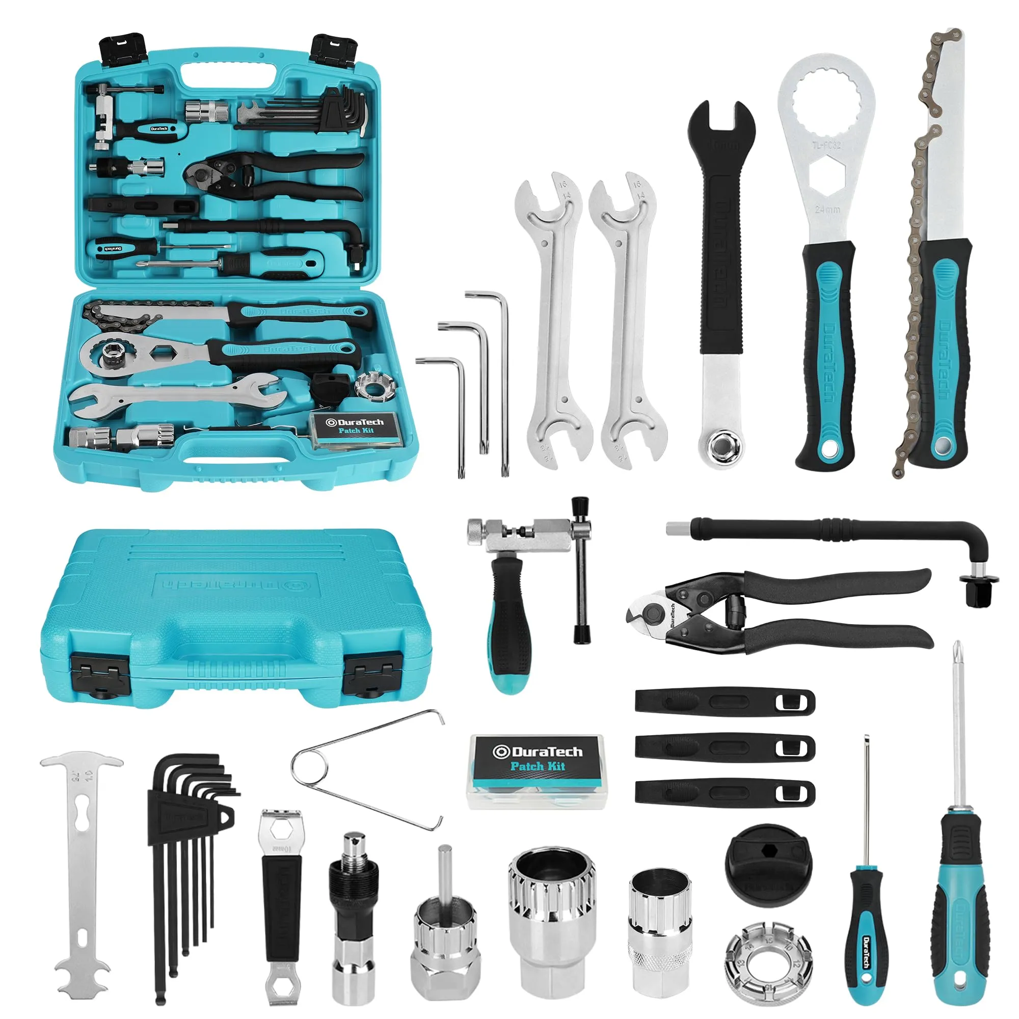 DURATECH Bike Repair Kit - 40-Piece Bicycle Tool Kit with Carry Case for Mountain & Road Bike Maintenance