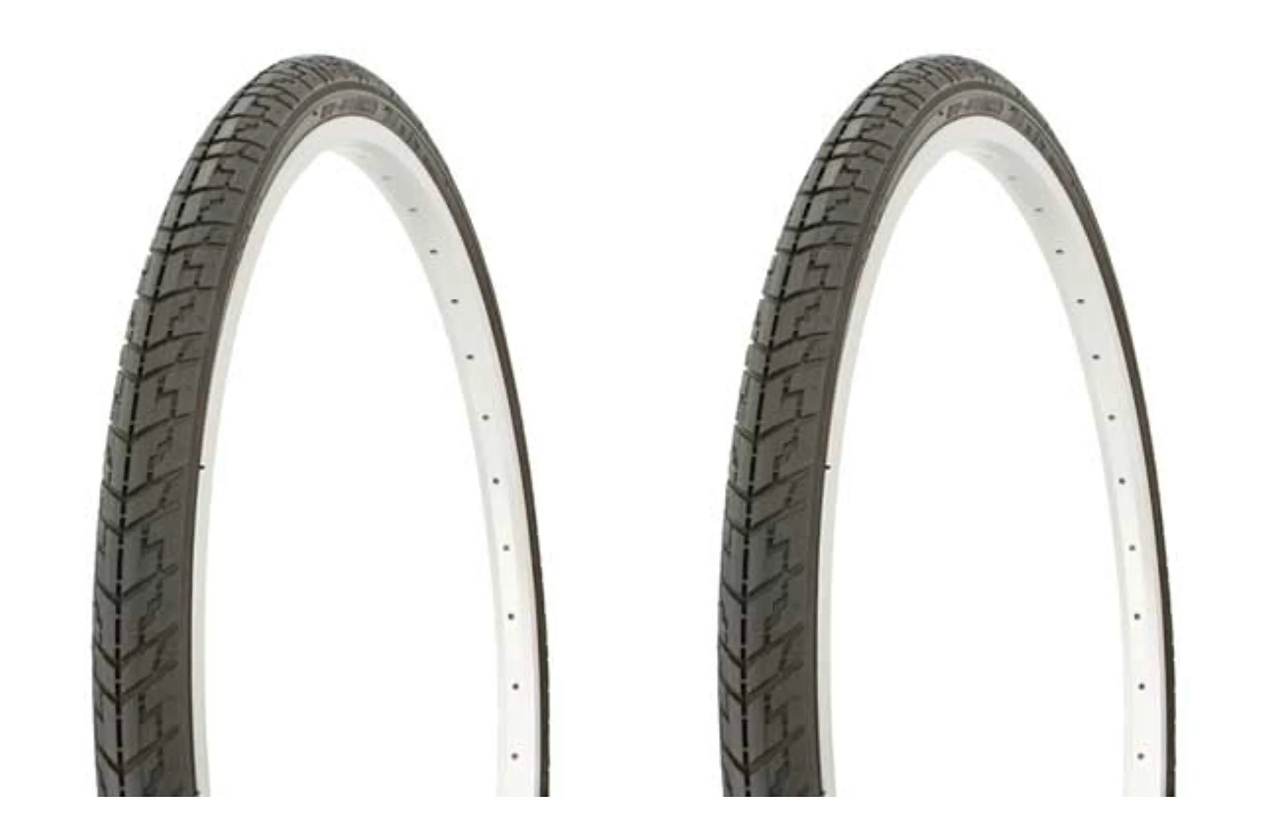 Duro 24' x 1 3/8' Lowrider Bicycle Tire Set - 2 Black Beach Cruiser Tires, Not for Schwinn Wheels