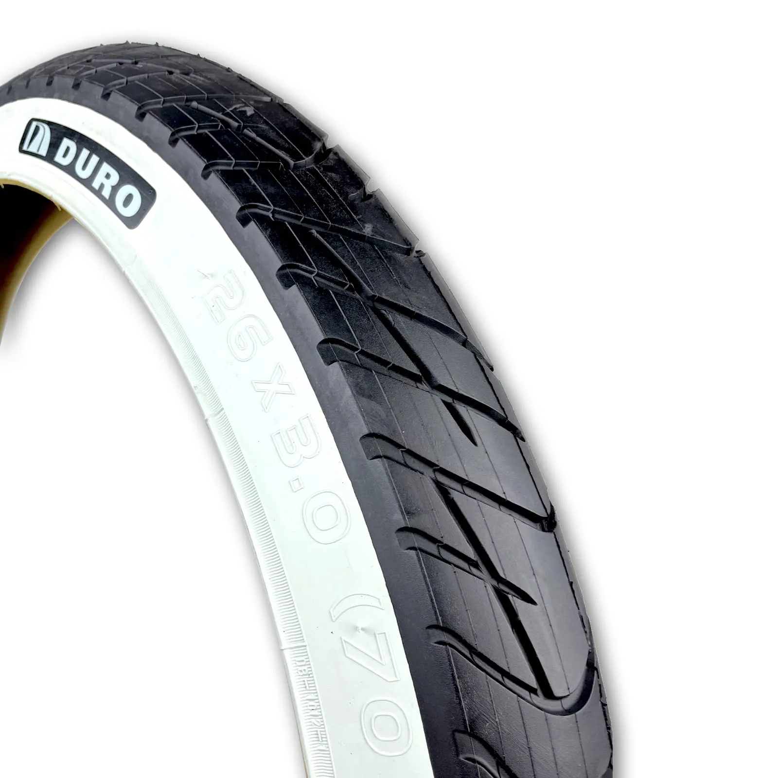 Duro 26x3.0 Whitewall Beach Bum Fat Bike Tire - Smooth Ride & Stylish Design for Cruisers