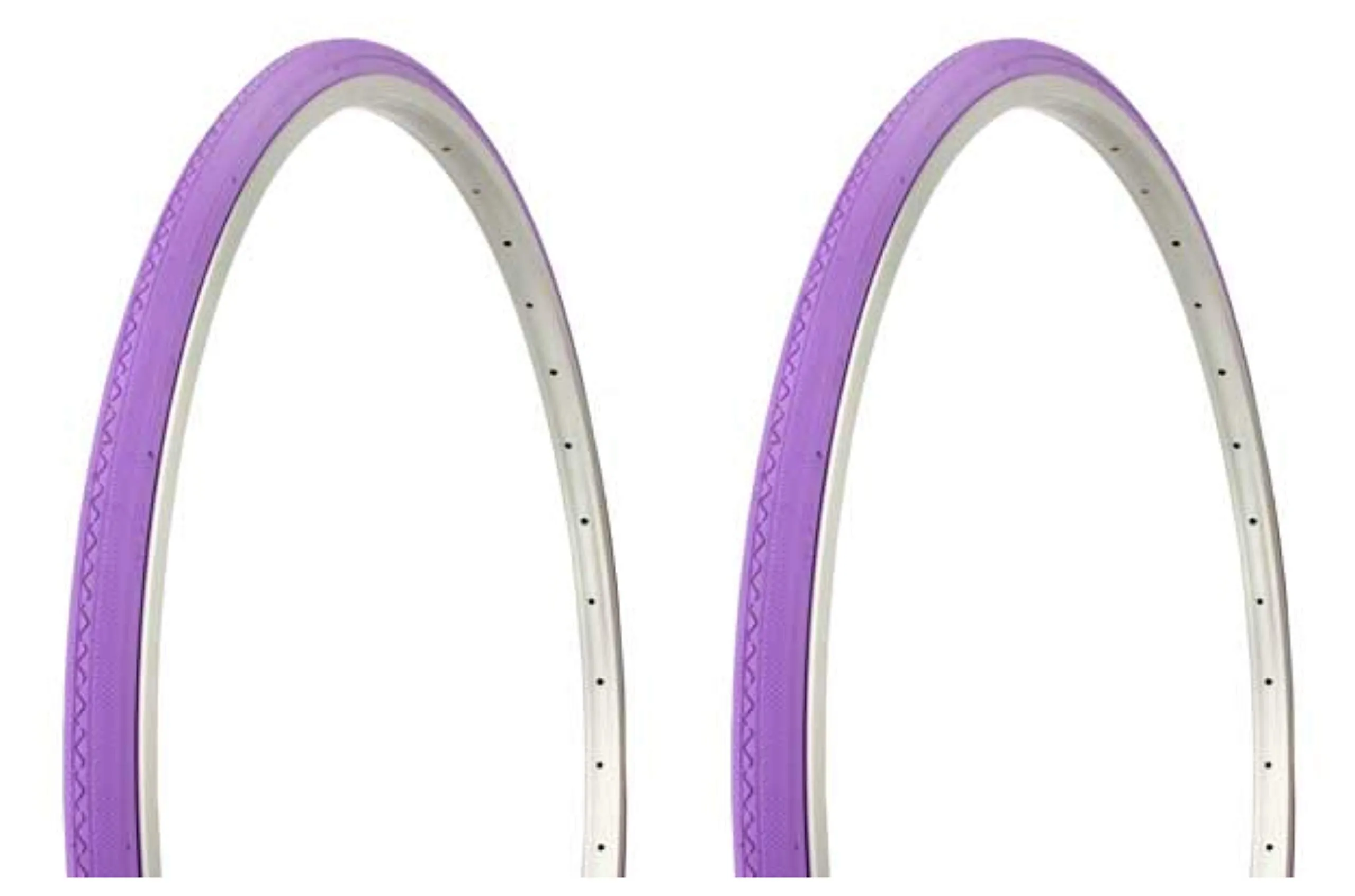 Duro 27' x 1' Purple Bicycle Tire Set - 2 High-Performance Tires, HF-156B, 75 PSI, Not for Schwinn