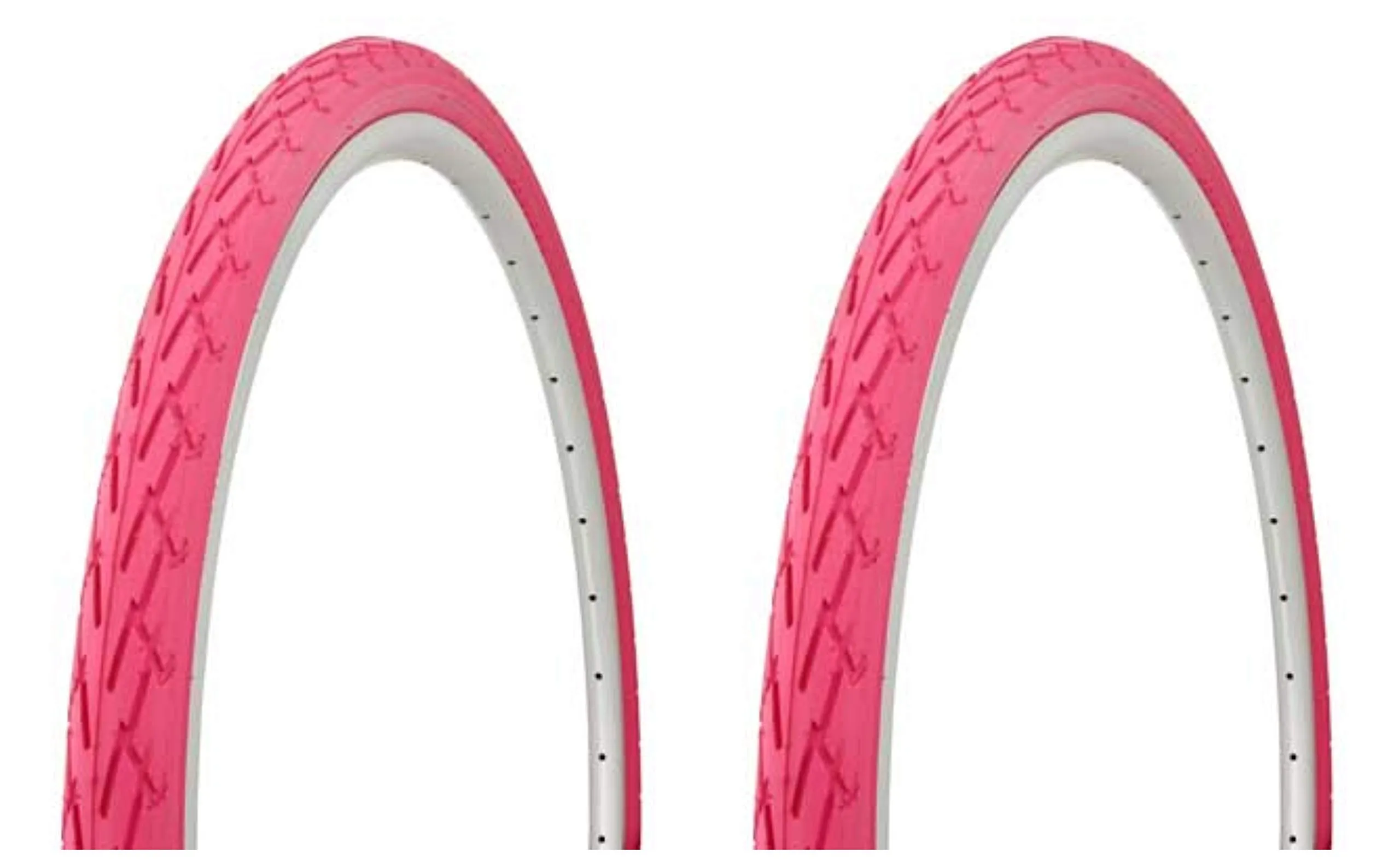 Duro 700 x 38c Pink Side Wall Bicycle Tire Set - 2 Tires for Track & Fixie Bikes, DB-7044
