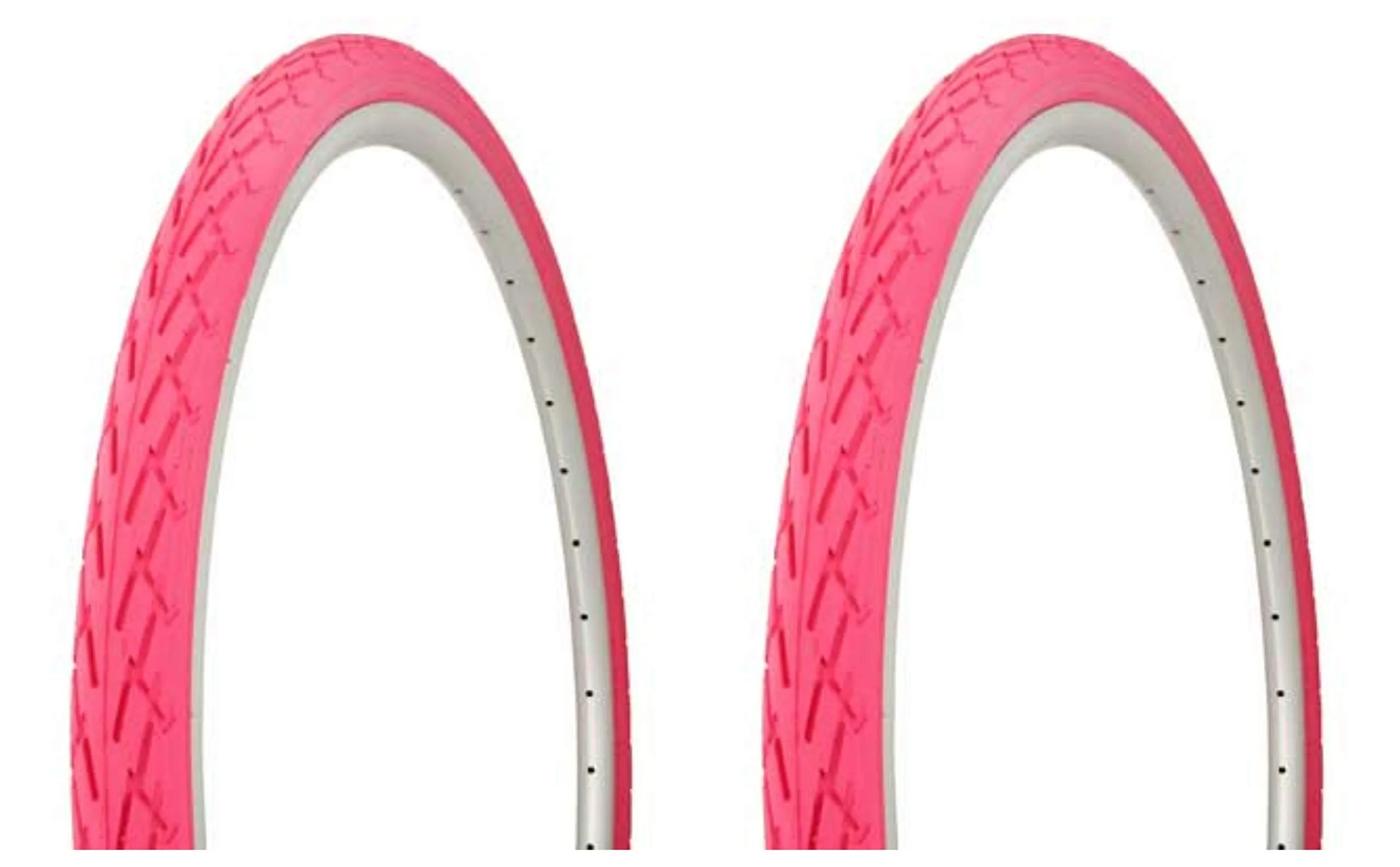 Duro 700 x 40c Pink/Pink Side Wall Tire Set - 2 High-Performance Bicycle Tires for Track & Fixie