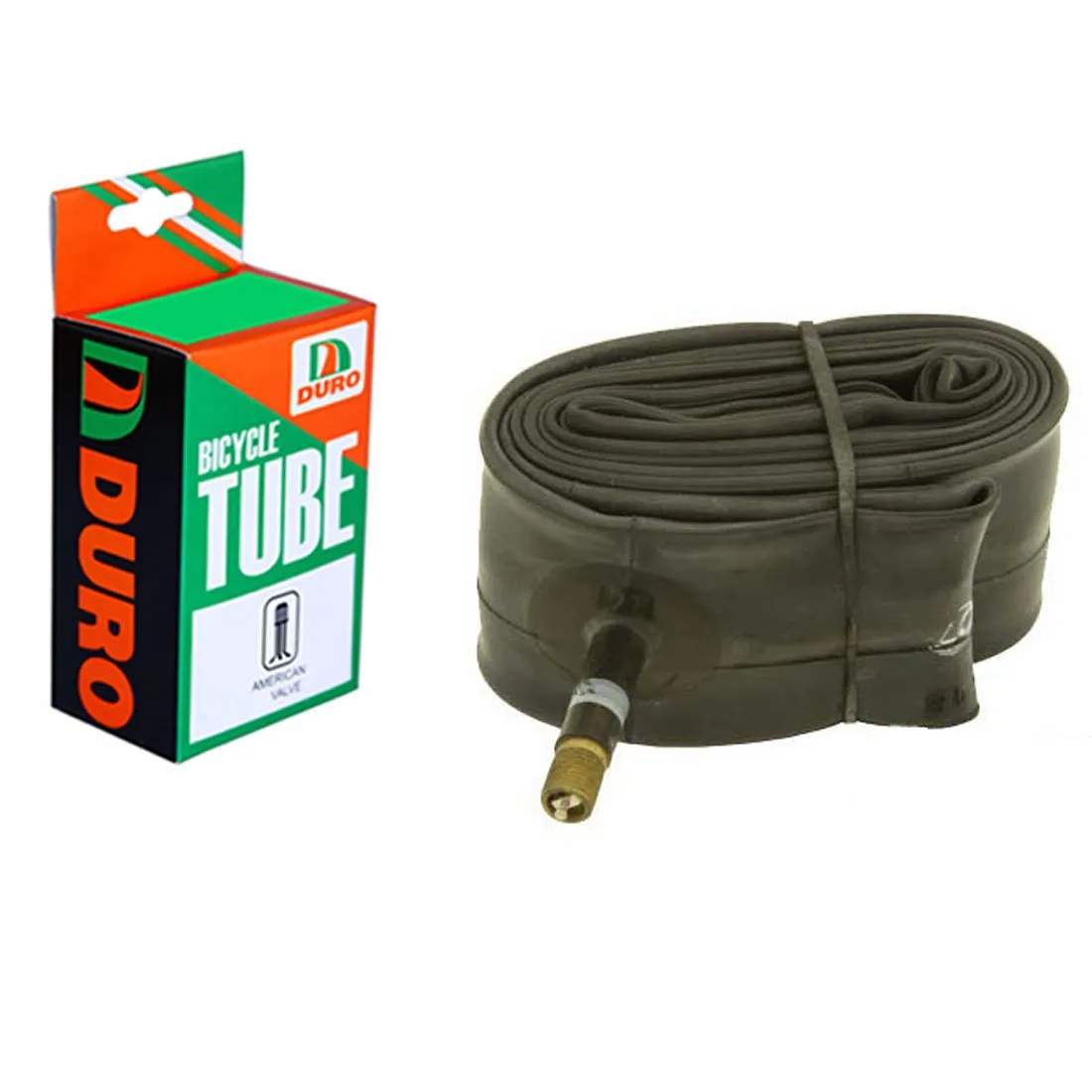 Duro Bicycle Tube 18' x 1.50/1.75/1.90' Standard American/Schrader 33mm Valve