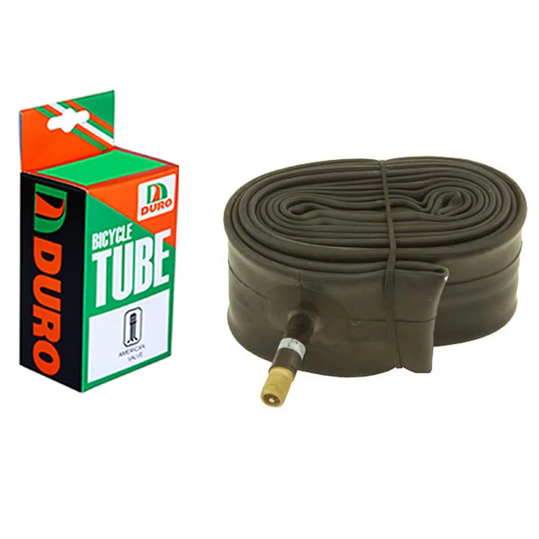 Duro Bicycle Tube 24' x 1.50'/1.75'/1.90' with Standard American 33mm Valve for Optimal Performance