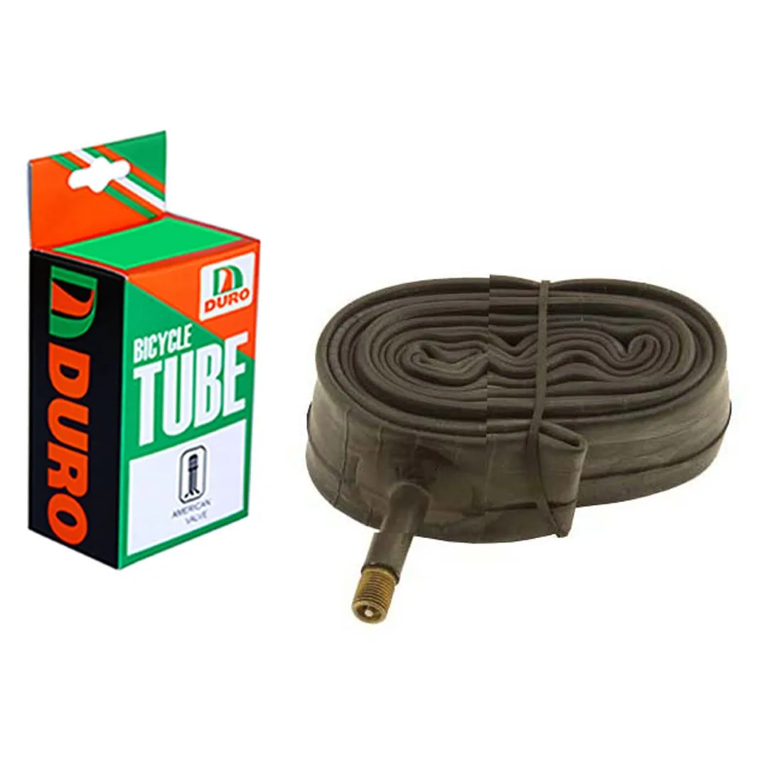Duro Bicycle Tube 24' x 1 3/8' with American Schrader Valve - Durable Inner Tube for Bikes