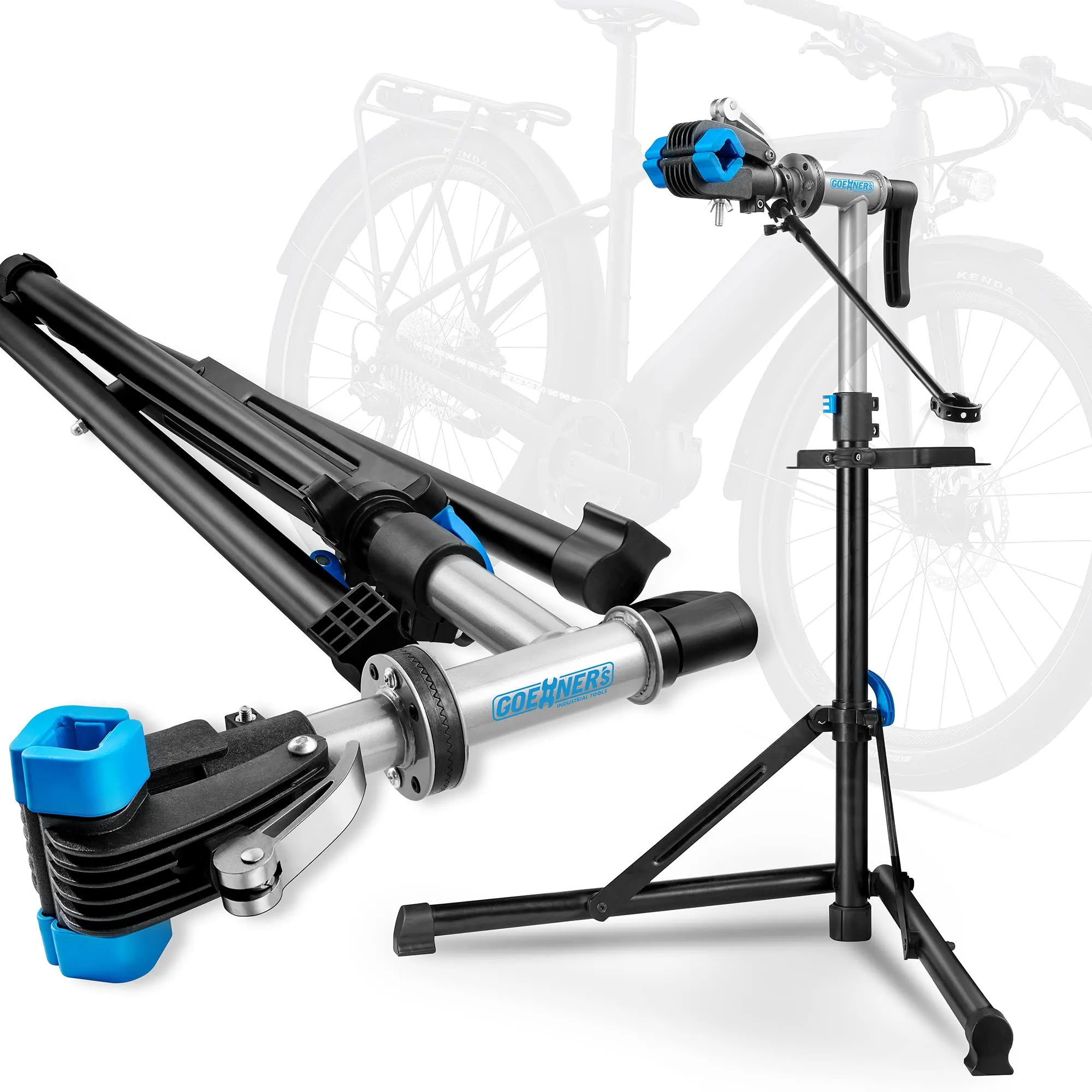 E Bike Repair Stand Heavy Duty - Portable Workstand for Maintenance of E Bikes, MTB, and Road Bikes