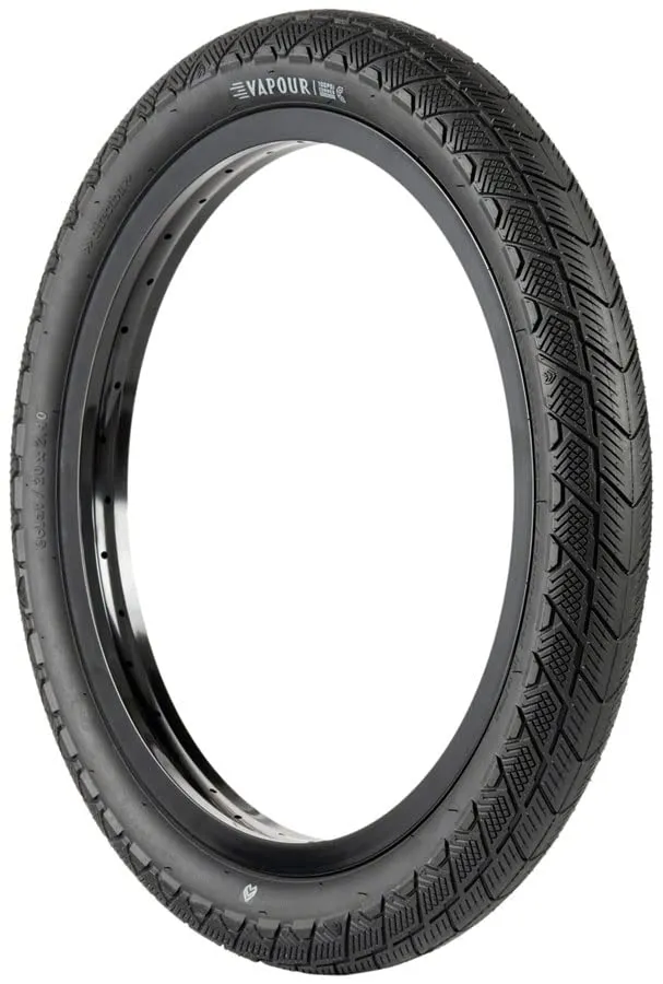 Eclat Vapour Tire 20 x 2.4 Black - Fast Rolling, Puncture Resistant, High Grip for Trails and Bowls