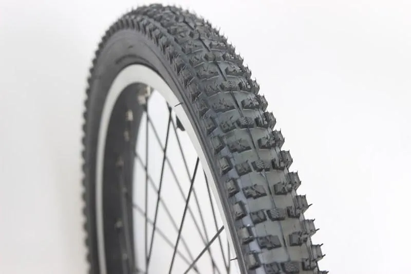 Economy 20 inch BMX Bike Tire/Tube PAIR 20 x 2.0 Snakebelly Black - Excellent Durability & Speed