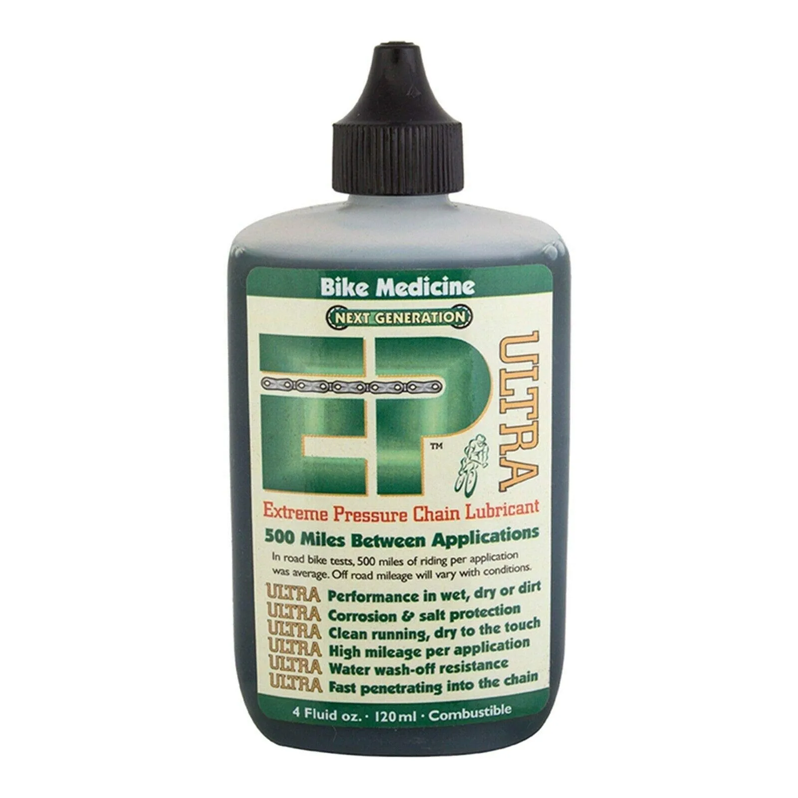EP Ultra Chain Lubricant by Bike Medicine - 500+ Miles, Marine-Grade Durability, Weather Resistant