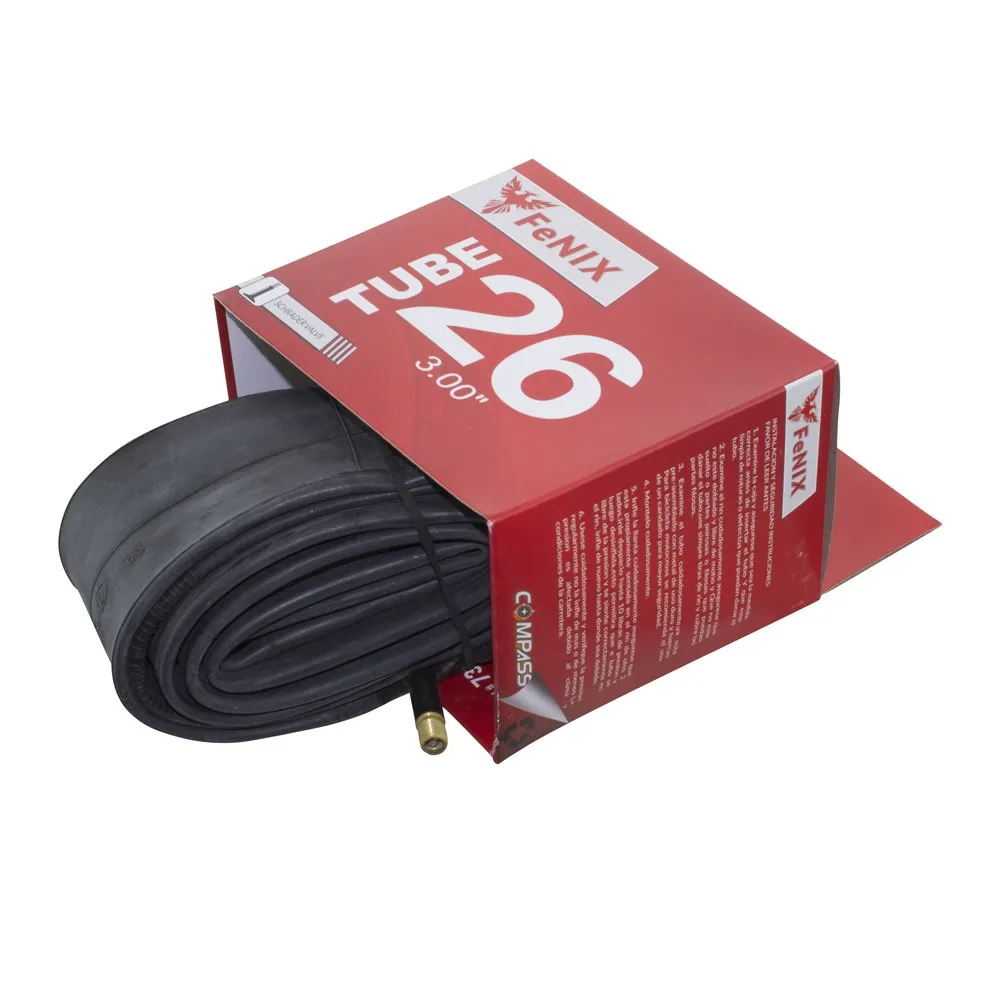 Fat Bike Inner Tube 26'x2.35/3.0 with 33mm Schrader Valve by Fenix - Durable and Reliable