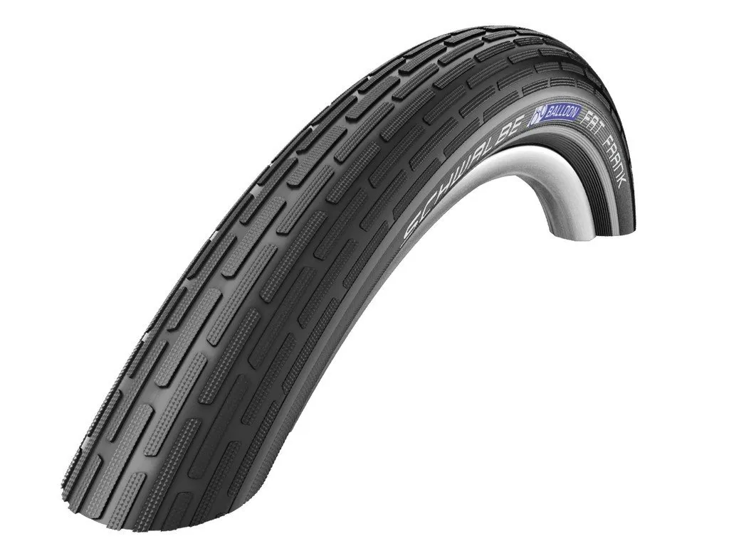 Fat Frank Bike Tire SCHWALBE 26x2.35 Inch Black-Reflex Wired with K-Guard Puncture Protection