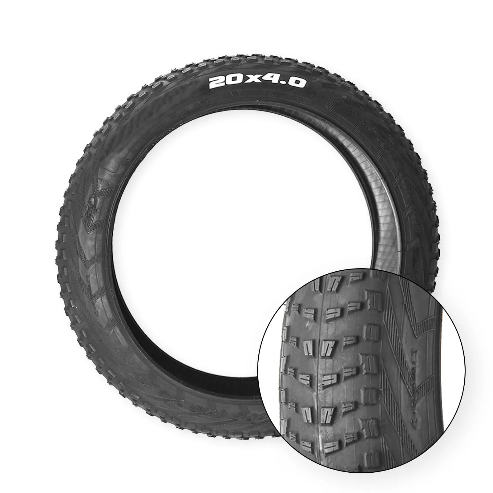 Fat Tire for Ebike, 20/24/26/27x2.4/4.0 Inch, Puncture Proof Replacement for Mountain & Snow Bikes