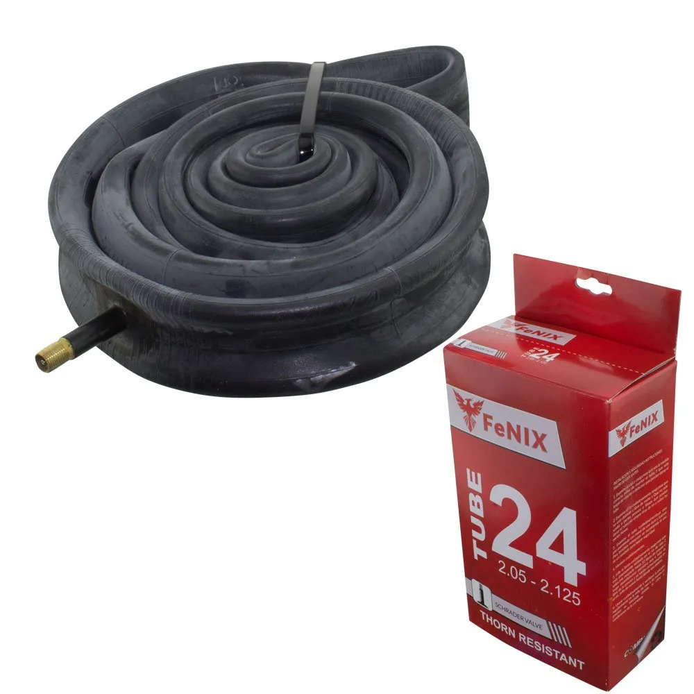 Fenix 24' x 2.05'/2.125' Thorn Resistant Bicycle Tube with 33mm Schrader Valve