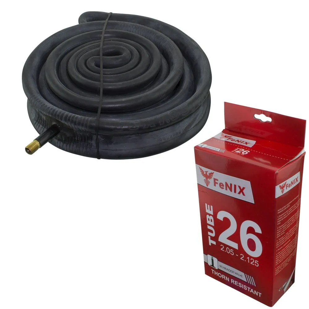 Fenix 26' x 1.90'/2.125' Thorn Resistant Bicycle Tube with 33mm Schrader Valve