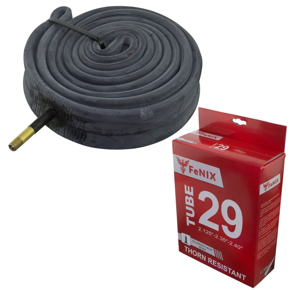 Fenix 29' Thorn Resistant Bicycle Tube 2.125'/2.40' with 48mm Schrader Valve for All Terrain