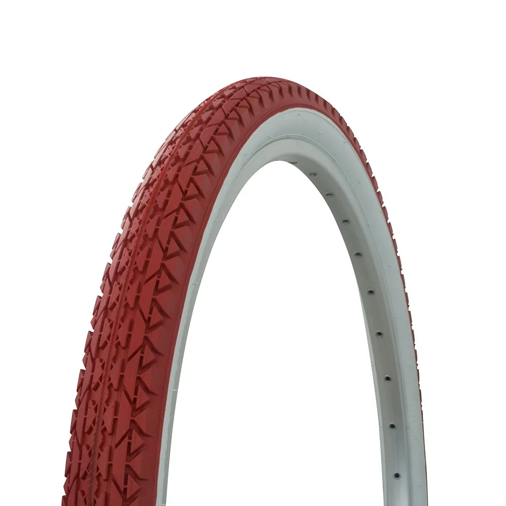 Fenix Beach Cruiser Tire 26' x 2.125' Red/White Sidewall for Smooth Rides and Style