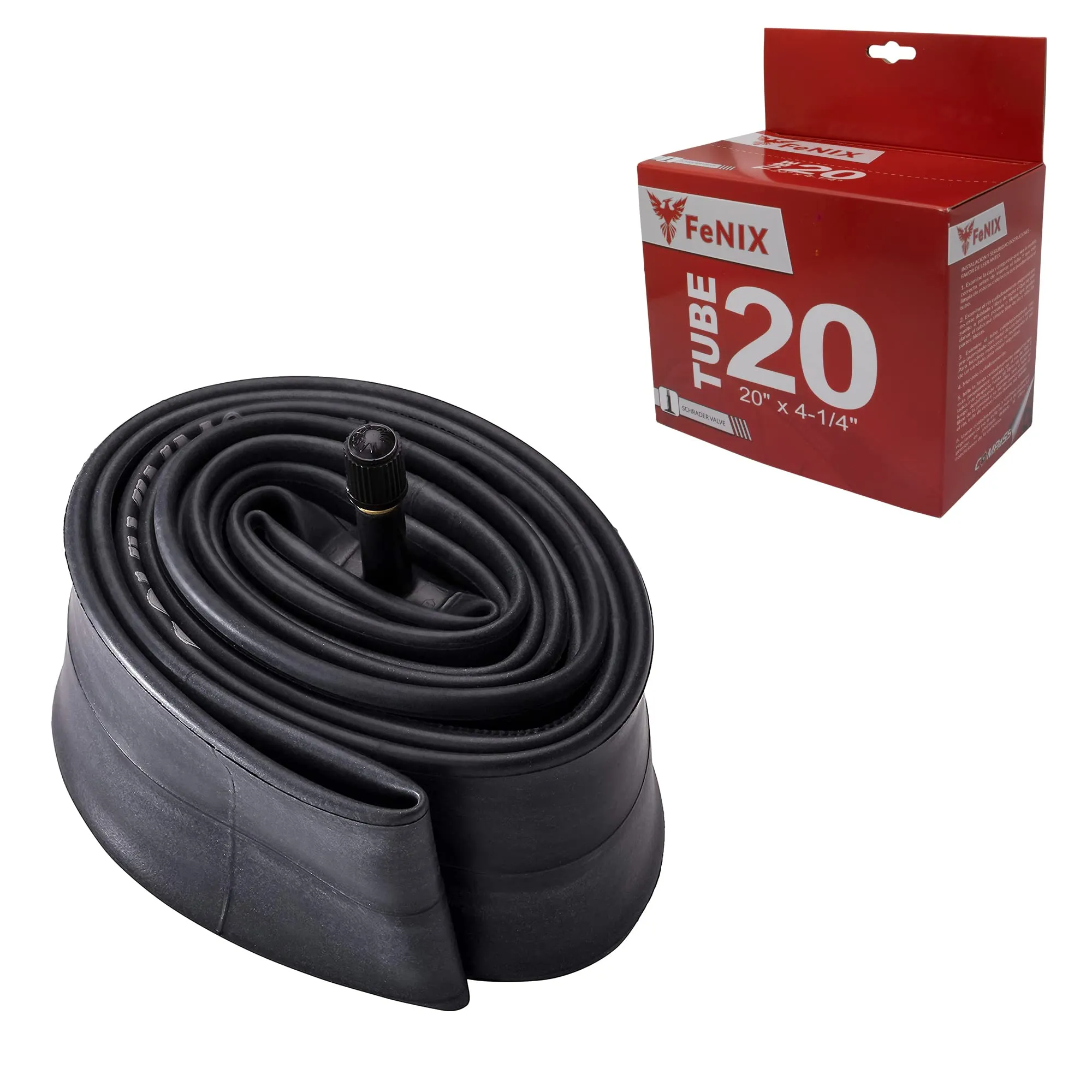 Fenix Bicycle Fat Tube 20' x 4.25' 33mm Standard Schrader Valve for 20' Bicycles