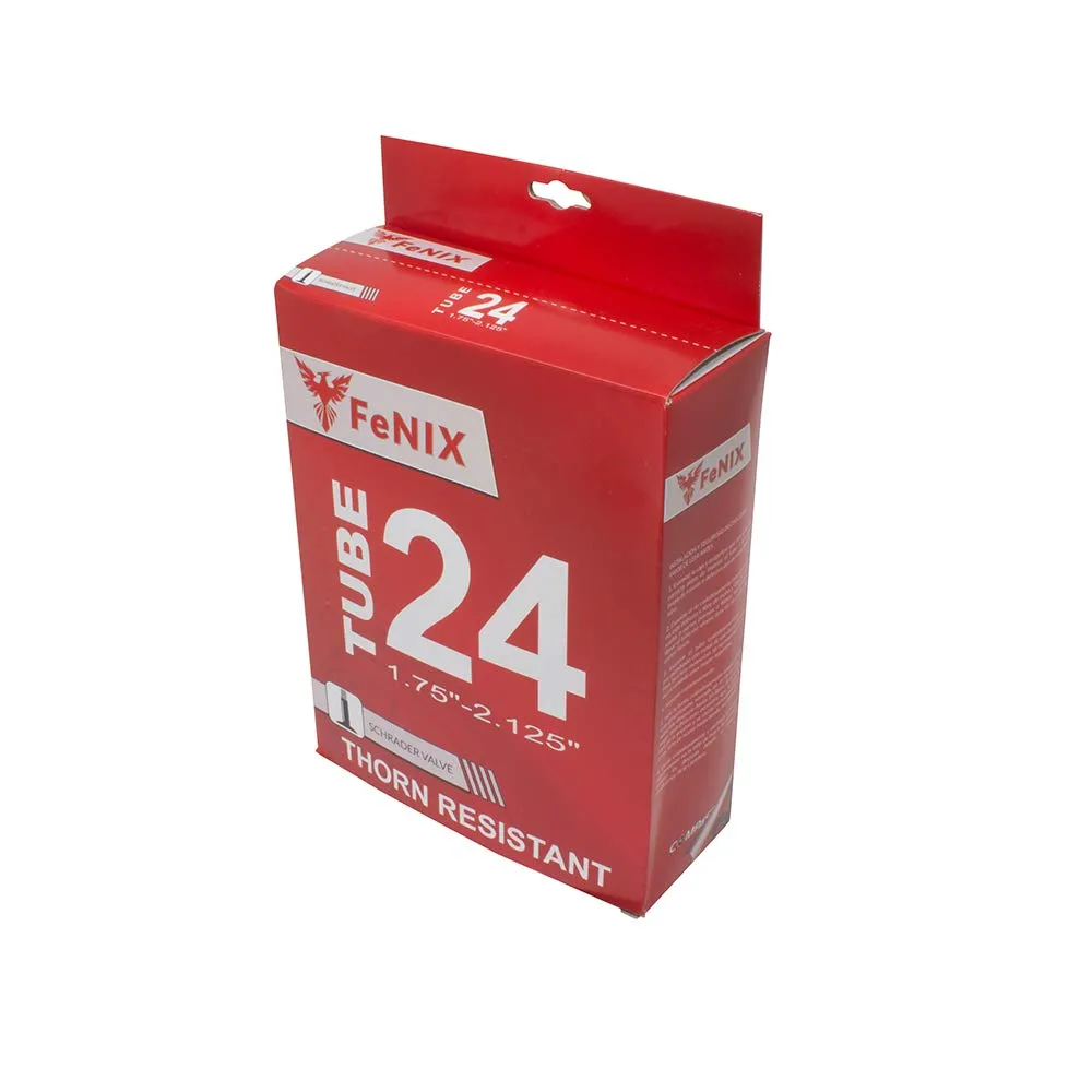 Fenix Bicycle Tube 24' x 1.75'/2.125' - 33mm Thorn Resistant Schrader Valve for Bikes