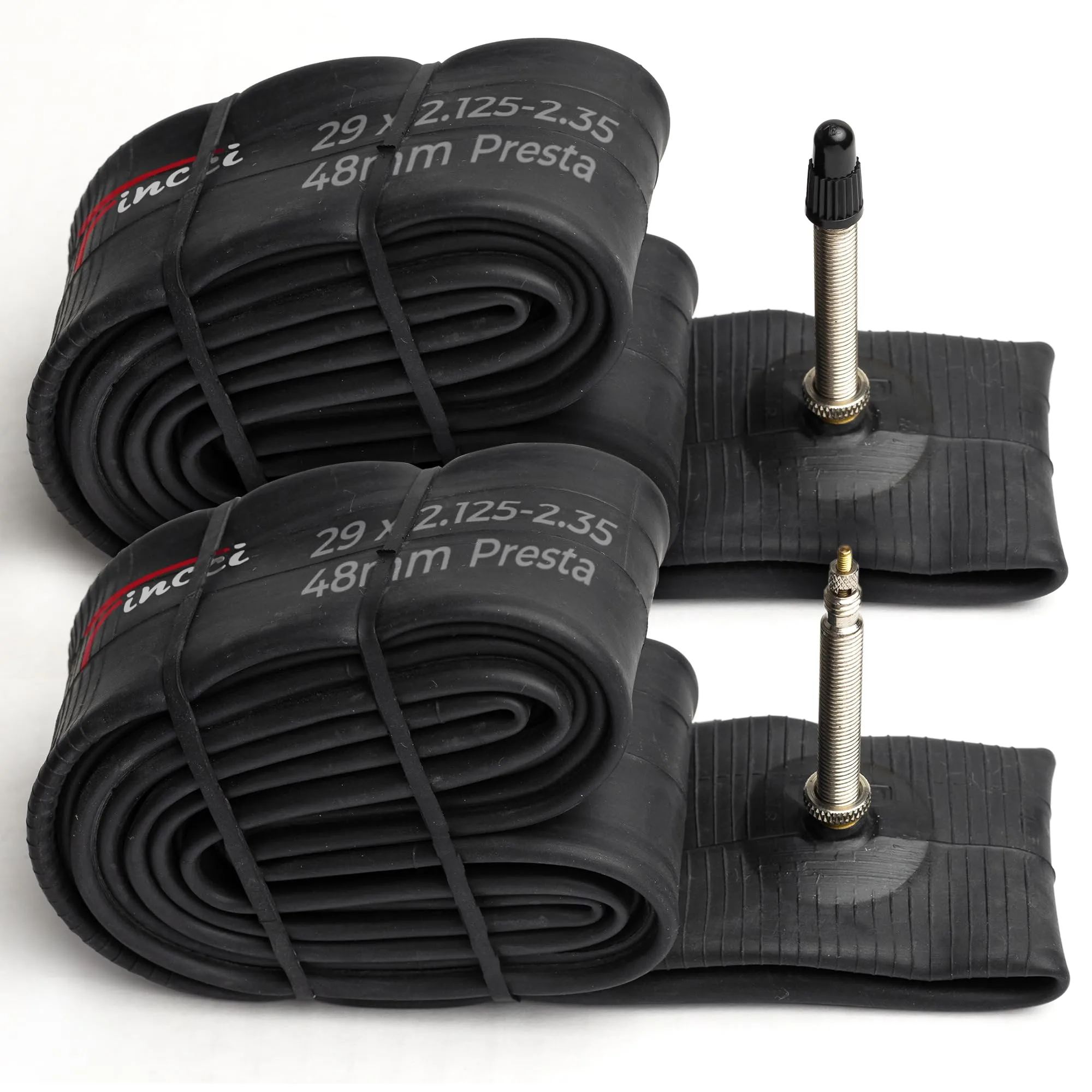 Fincci Bike Inner Tube 29 x 2.125/2.2/2.3/2.35 - 48mm Presta Valve - Pack of 2 Quality Butyl Tubes