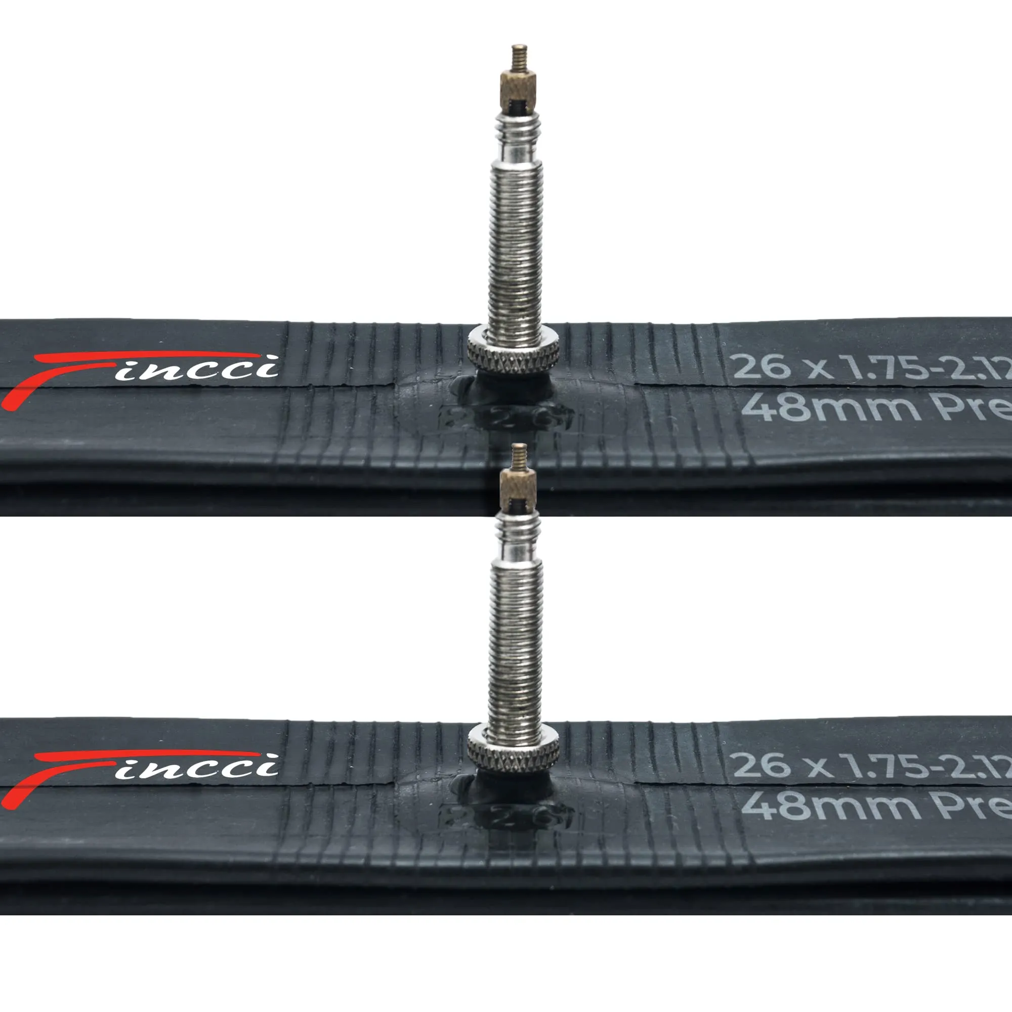 Fincci Pair Bike Inner Tube 26 x 1.75 - 2.125 Inch 48mm Presta Valve for Mountain Bicycles