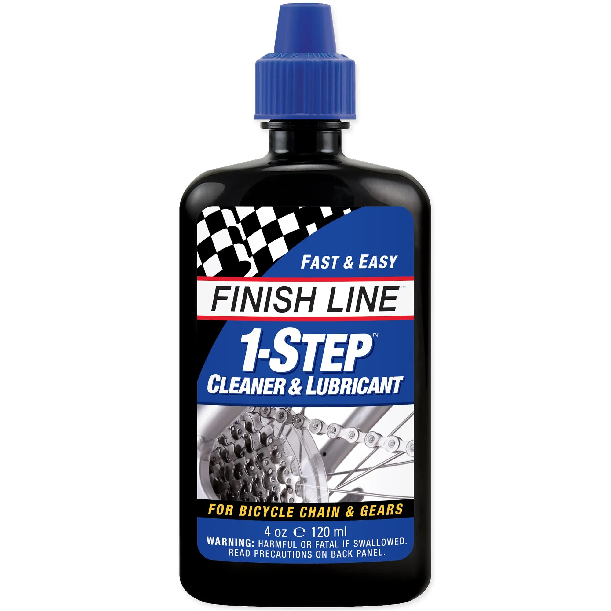 Finish Line 1-Step Cleaner and Lubricant 4 oz - Fast, Easy Chain Cleaner for Commuters & Cyclists