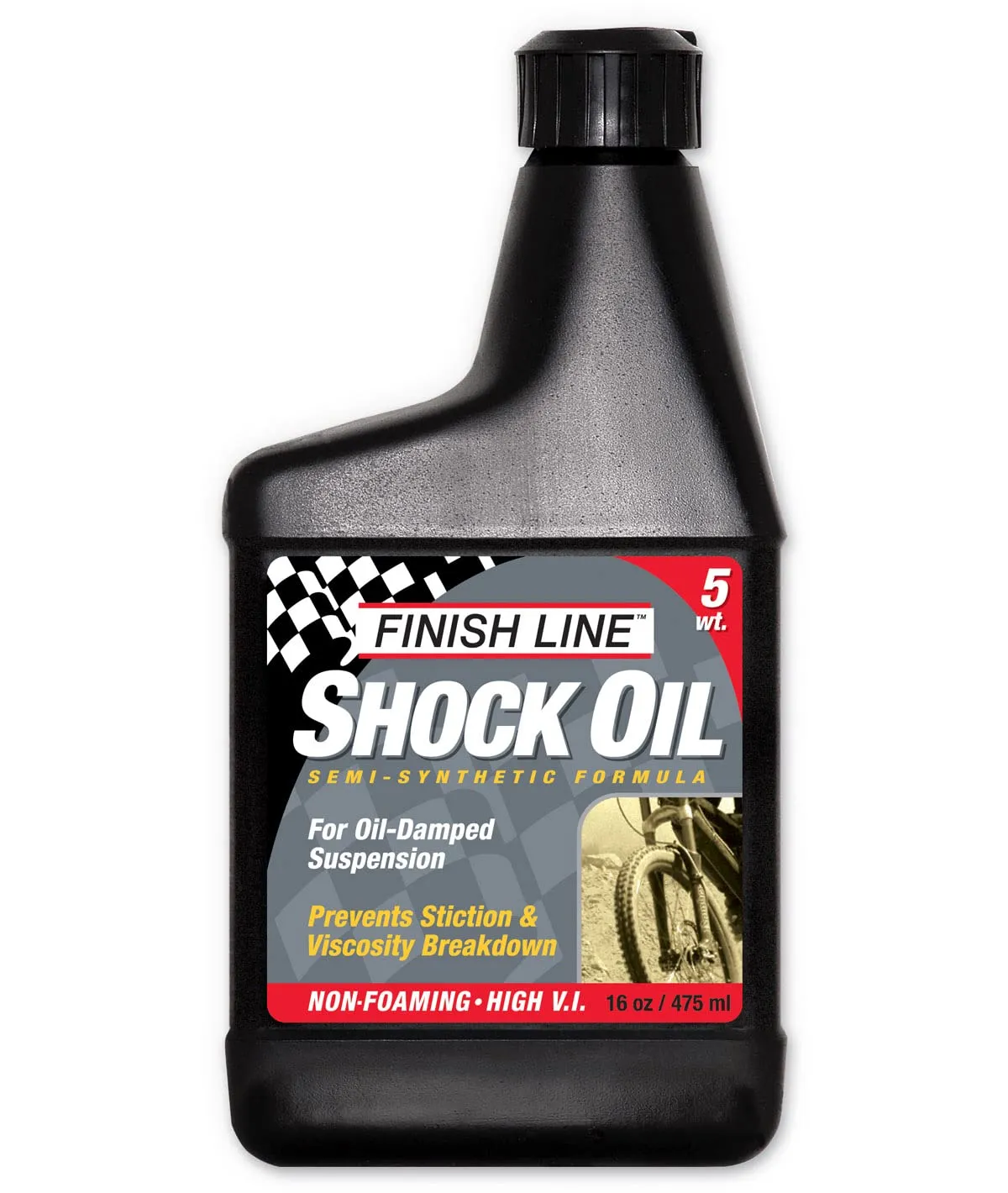 Finish Line 5wt Suspension Shock Oil 16oz - Premium Cycling Lubrication for All Bikes