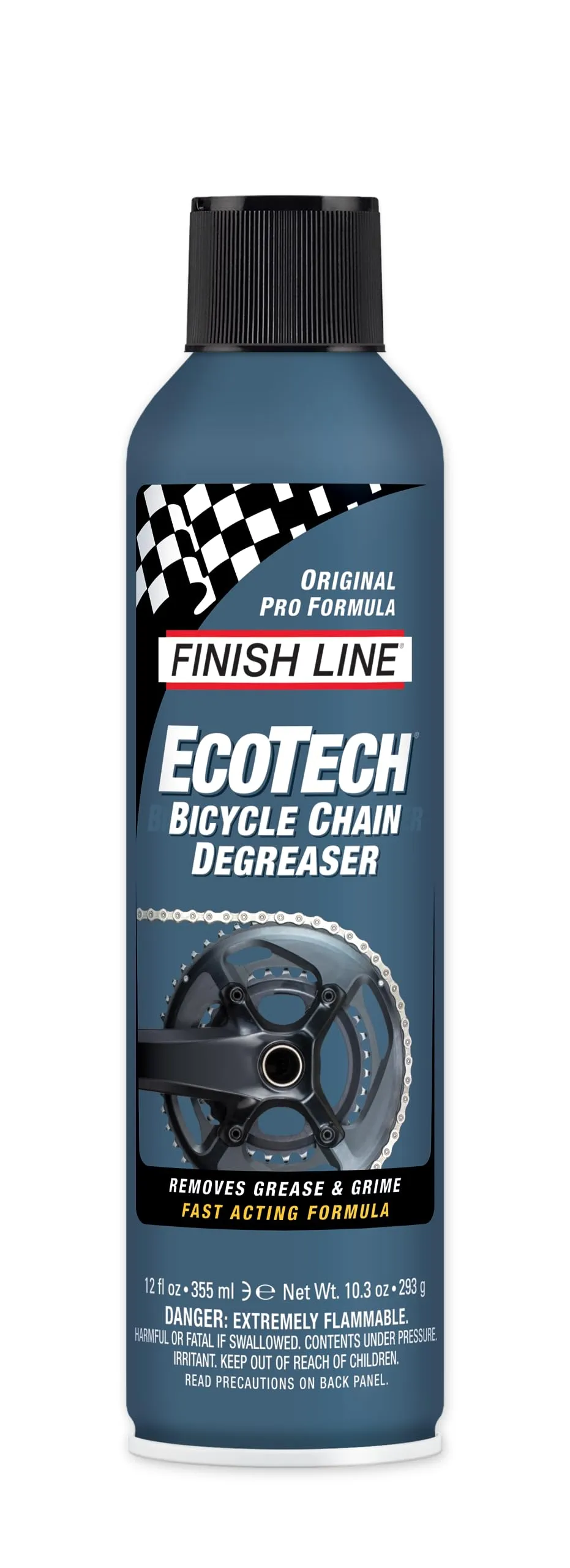 Finish Line EcoTech Bike Chain Degreaser Aerosol Spray - 12-Ounce Biodegradable Formula