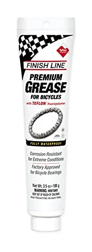 Finish Line Premium Grease with Teflon Fluoropolymer, 3.5 oz - Advanced Rust Prevention for Cyclists