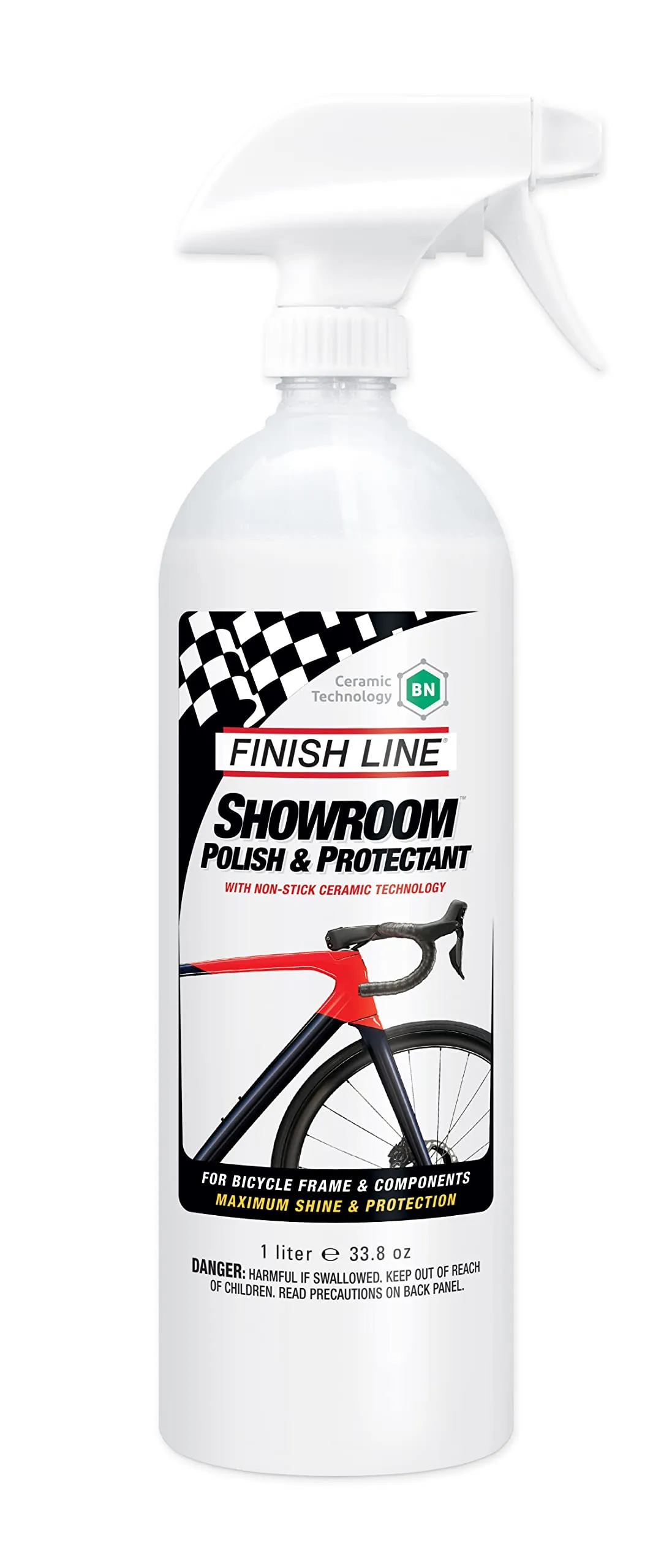 Finish Line Showroom Polish and Protectant Spray, 33.8-Ounce - Advanced Bike Polish with Teflon