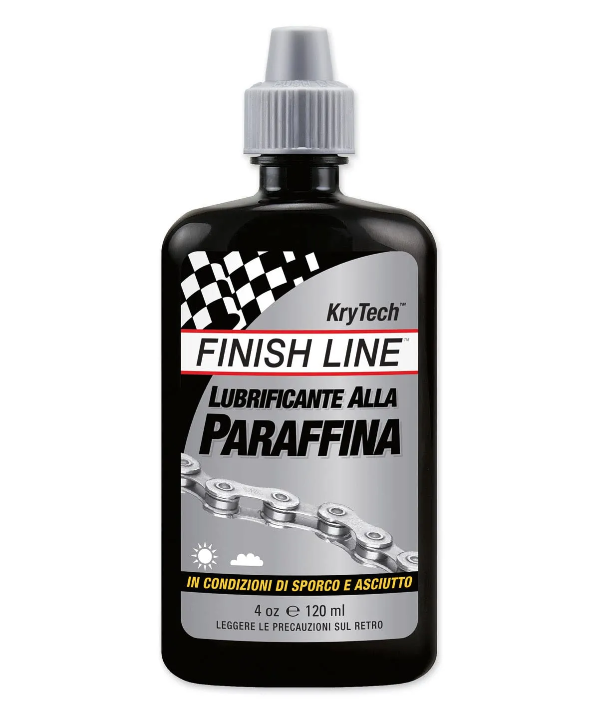 Finish Line WAX Bicycle Chain Lube 4-Ounce Drip Bottle - Dry Wax Formula Reduces Drivetrain Friction